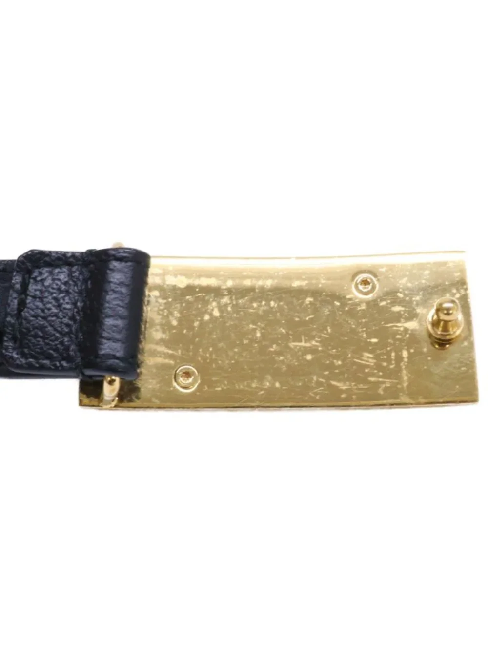 Gucci GG Buckle Leather Belt
